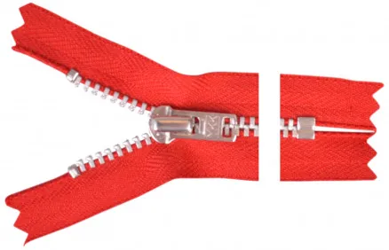 YKK Lynlås Aluminium 12cm 4mm Rød